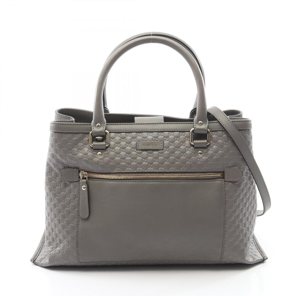 Gucci Guccissima Handbag Leather Gray - Picture 1 of 5